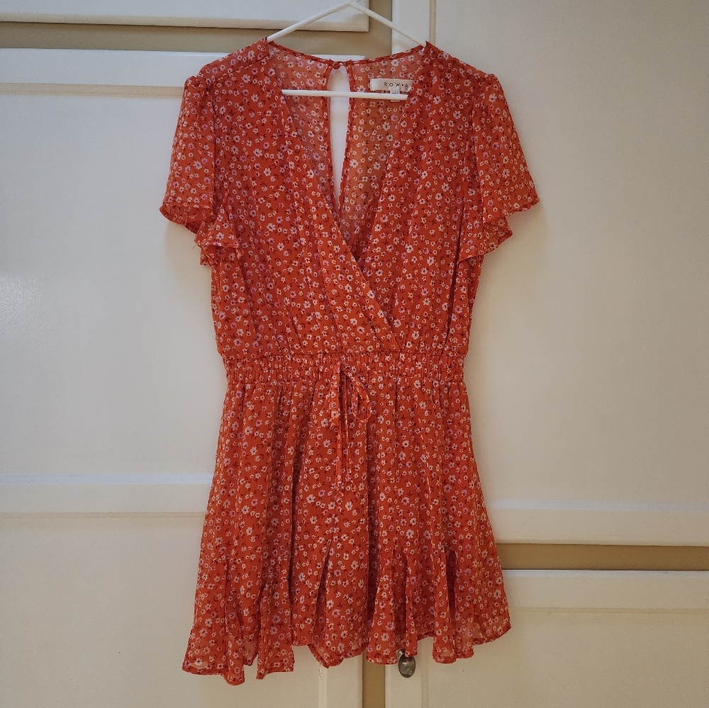 Row A Women's Floral V-Neck Romper - Picture 4 of 15